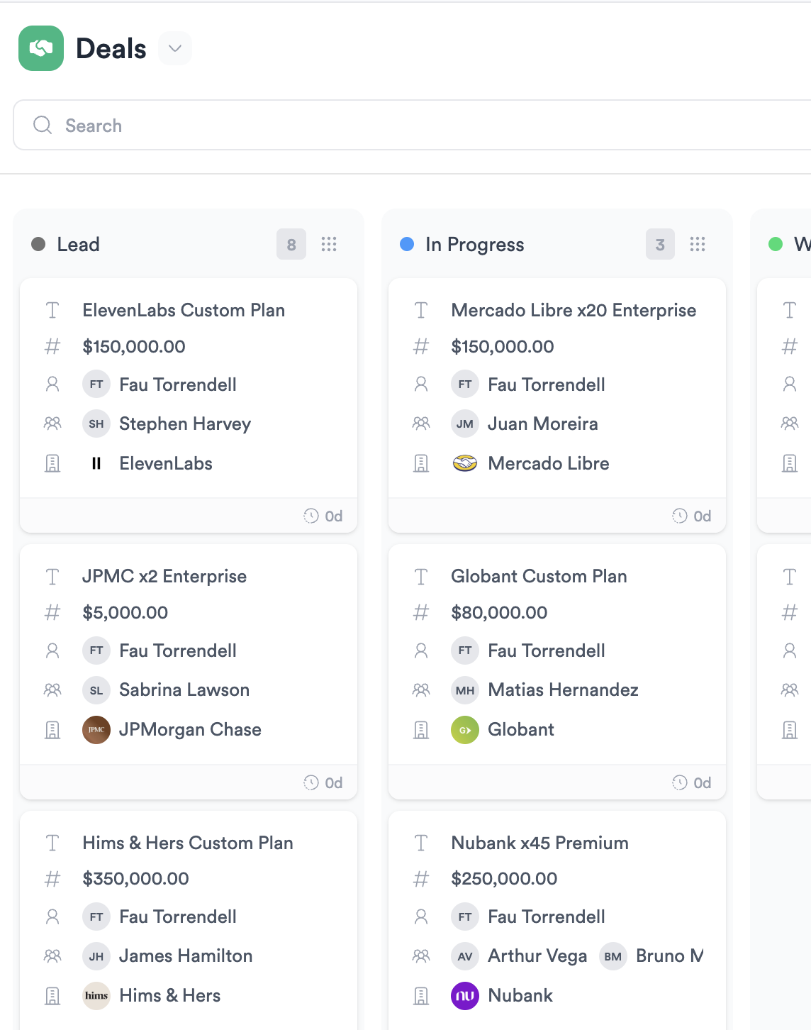Frontline CRM product preview